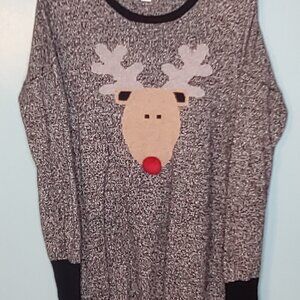 Wearing your heart on your sleeve Red-nosed Reindeer XL sweater
